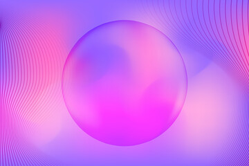 Abstract bright lavender background with fluid round circle and wavy lines, perfect for presentations, posters, beauty banners