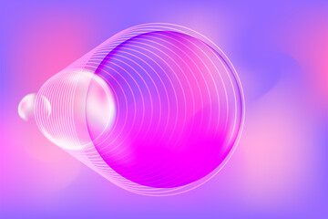 Abstract lavender background with futuristic fluid circles, perfect for science presentations, modern posters, trendy beauty banners