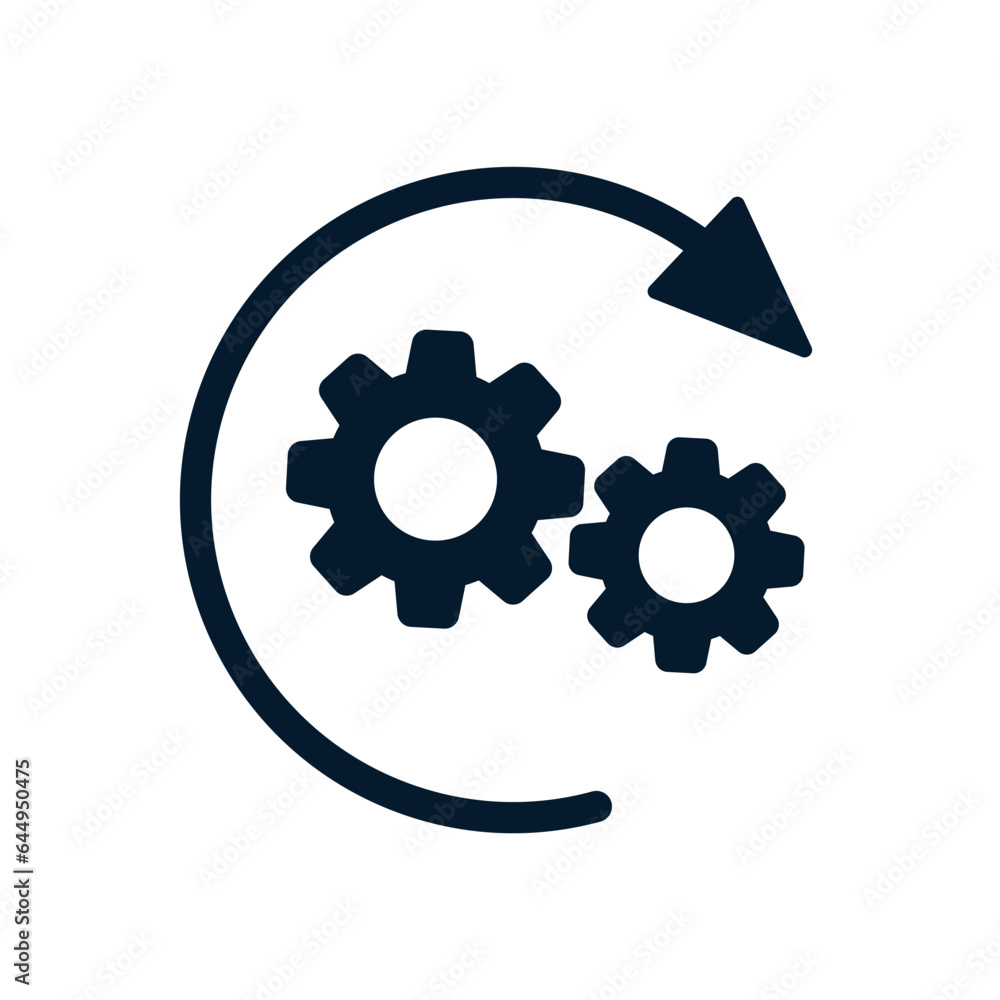 Poster operational process concept. vector icon isolated on white background.