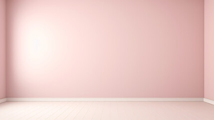 Empty room with wooden floor for product display. Empty pink backdrop for product presentation