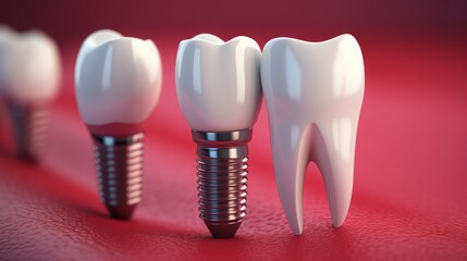 Dental Teeth Implant Close-Up.