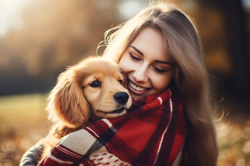 Capture of People Hugging lovely pets