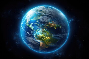 Obraz na płótnie Canvas Planet Earth view from space.