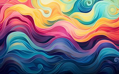 Obraz premium Colorful abstract background with wavy pattern
