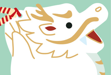 2024年辰年龍の年賀状テンプレート