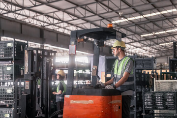 Warehouse forklift operator moves, stores merchandise, stays in touch with team, boss via radio