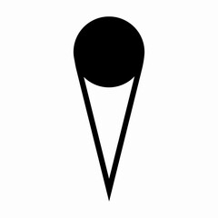 Location pin map icon. Flat design. Vector illustration sign on a white isolated background.