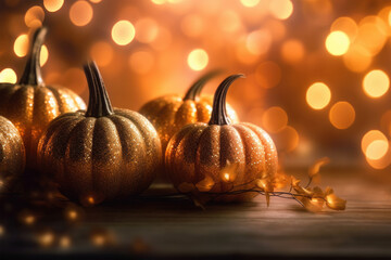 Happy thanksgiving harvest pumpkin background