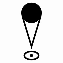 Location pin map icon. Flat design. Vector illustration sign on a white isolated background.