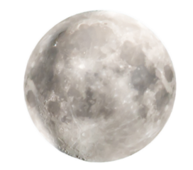 Full moon in PNG isolated on transparent background