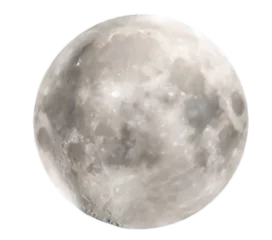 Selbstklebende Fototapete Vollmond Full moon in PNG isolated on transparent background