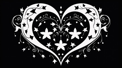 Abstract design for heart shaped design