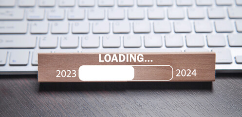 Loading 2023 to 2024. New Year