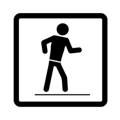The icon of a walking person. EPS 10