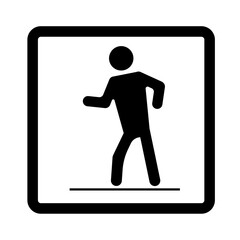 The icon of a walking person. EPS 10