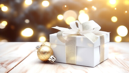 Gift wrapping, Christmas and New Year holidays. AI Generated