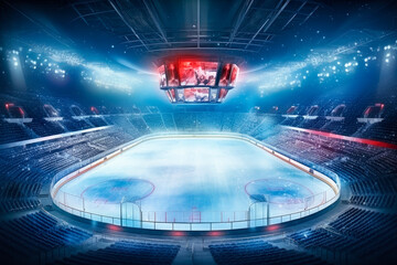 ice hockey stadium background. Winter sport hall
