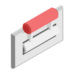 3D Isometric Flat Vector Set of Electric Breakers, Switchboard Panel. Item 1