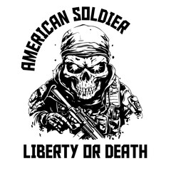 Customize Your Design with this Army Skull and Soldier Helmet: Ideal for Logo, Label, Emblem, Sign, Brand Mark, Poster, T-shirt Print, and USA Army Theme. - PNG, Transparent Background