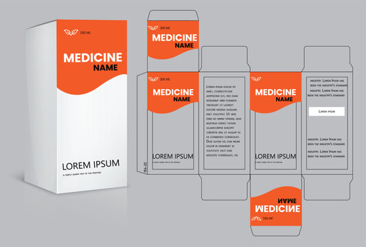 Medicine Box Packaging Design In Adobe Illustrator cc 2022