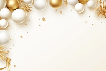 White Minimalistic Christmas Flatlay Background