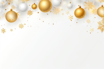 Naklejka na ściany i meble White Minimalistic Christmas Flatlay Background