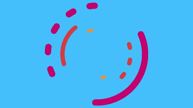 Animated circles on a blue background