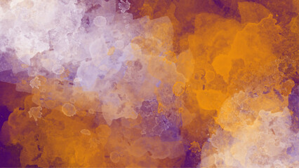 colorful Creative vibrant grunge watercolor background. beige and orange border in gradient paint colors. watercolor bleed and fringe with vibrant distressed grunge texture. 