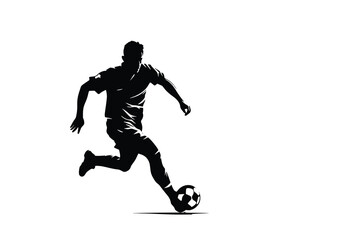 Fototapeta na wymiar Logo Football. vector set of football soccer players.football players.soccer soccer players vector illustrationVector set of football, soccer players. Football players. Group of soccer players silhou