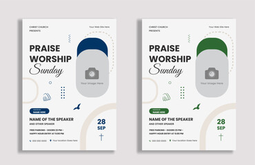 Church worship conference flyer template