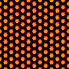 Paint brush hexagons. Hand drawn honeycombs background. Hexahedrons wallpaper. Hives motif. Geometric backdrop. Ethnic digital paper. Web designing. Textile print. Seamless pattern.