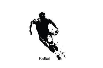 Fototapeta na wymiar Logo Football. vector set of football soccer players.football players.soccer soccer players vector illustration