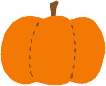Pumpkin, natural vegetables, Halloween and autumn decoration elements.