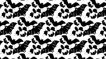 BAT PATTERN SEAMLESS HALLOWEEN DECORATION DESIGN BACKGROUND VECTOR