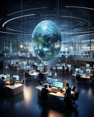 Generative ai call center teleconference room