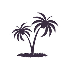 Palm tree summer logo template