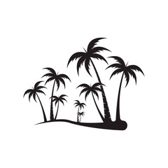 Palm tree summer logo template