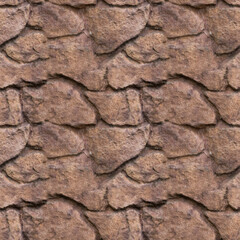 Seamless stone wall texture for 3D modeling and design.
