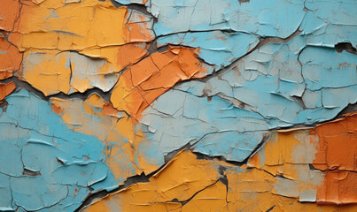 Texture of cracked paint. Dried oil paint color. Created with AI tools