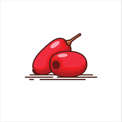 Red Berberine Fruit icon-Vector illustration