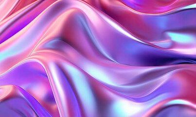 Obraz premium Abstract liquid wave wallpaper. Creative holographic background. For banner, postcard, book illustration. Created with generative AI tools