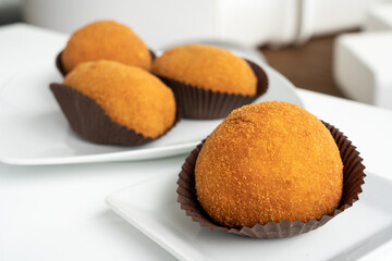 Fried rice ball. Arancino Arancina Arancini - Sicilian Street Food