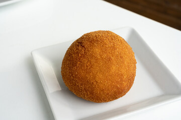 Fried rice ball. Arancino Arancina Arancini - Sicilian Street Food