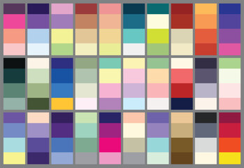 Color palette And Swatches set Free Vector. Vintage, Retro Colour Palette set.