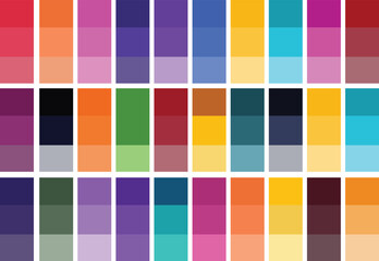 Color palette And Swatches set Free Vector. Vintage, Retro Colour Palette set.