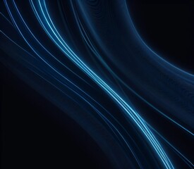 abstract blue flowing wavy lines background. generative ai