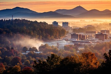 a picturesque city in the Appalachian Mountains of North Carolina. Generative AI