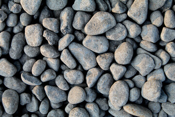 Gravel texture as background, flat lay or top view
