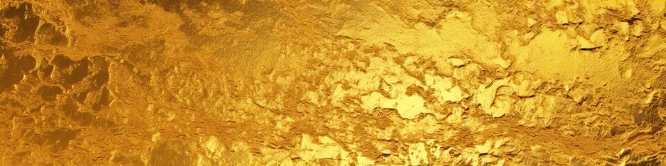 Gold foil texture background. Realistic golden  elegant, shiny and metal gradient template for gold border, frame, ribbon design.