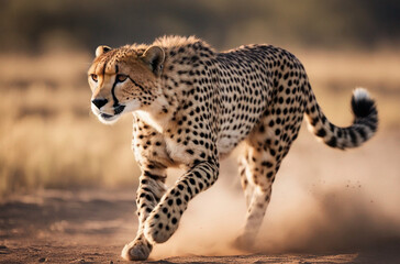 Cheetah running, South Africa